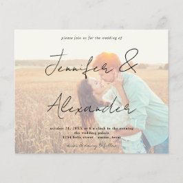 Flyer Foto presupuesto Nombres grandes Boda de foto hori