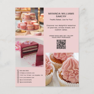 Flyer Foto promocional de panadería para QR de redes soc