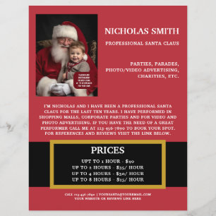Flyer Foto promocional profesional de Papá Noel para Nav