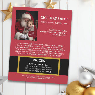 Flyer Foto promocional profesional de Papá Noel para Nav