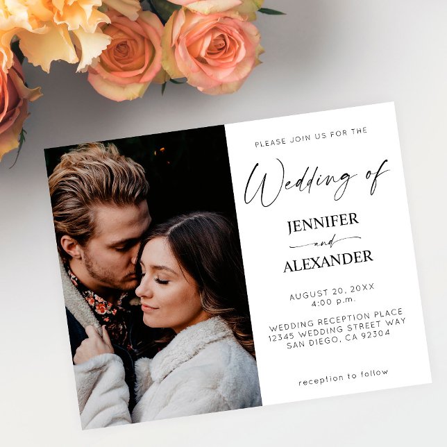 Flyer Foto simple de caligrafía blanca y negra de presup (Subido por el creador)