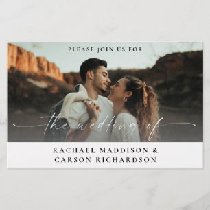 Flyer Foto y caligrafía de presupuesto 3B Boda horizonta