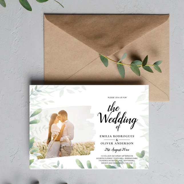 Flyer Fotografía de presupuesto Invitación a la boda Veg (Subido por el creador)
