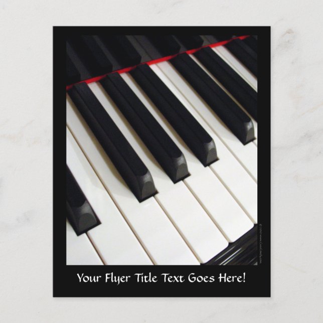 Flyer Fotografía de teclas de piano (Frente)