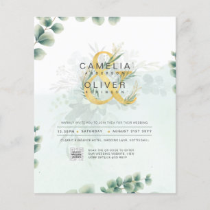 Flyer FOTOGRAFÍA DEL PRESUPUESTO Boda Invitación QR CÓDI