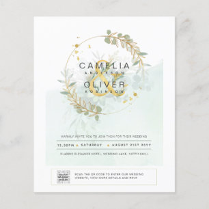 Flyer FOTOGRAFÍA DEL PRESUPUESTO Boda Invitación QR CÓDI