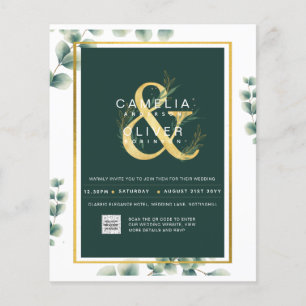 Flyer FOTOGRAFÍA DEL PRESUPUESTO Boda Invitación QR CÓDI