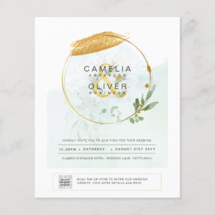 Flyer FOTOGRAFÍA DEL PRESUPUESTO Boda Invitación QR CÓDI