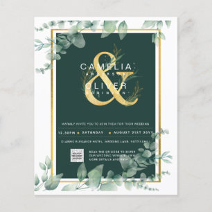 Flyer FOTOGRAFÍA DEL PRESUPUESTO Boda Invitación QR CÓDI