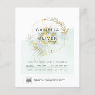 Flyer FOTOGRAFÍA DEL PRESUPUESTO Boda Invitación QR CÓDI
