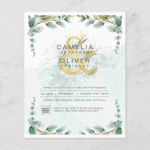 Flyer FOTOGRAFÍA DEL PRESUPUESTO Boda Invitación QR CÓDI