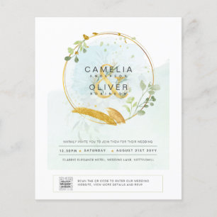 Flyer FOTOGRAFÍA DEL PRESUPUESTO Boda Invitación QR CÓDI