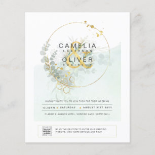 Flyer FOTOGRAFÍA DEL PRESUPUESTO Boda Invitación QR CÓDI