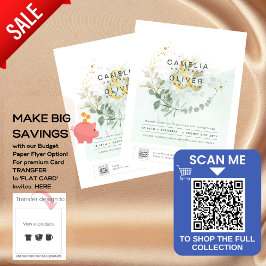 Flyer FOTOGRAFÍA DEL PRESUPUESTO Boda Invitación QR CÓDI