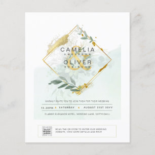 Flyer FOTOGRAFÍA DEL PRESUPUESTO Boda Invitación QR CÓDI