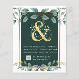Flyer FOTOGRAFÍA DEL PRESUPUESTO Boda Invitación QR CÓDI