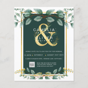 Flyer FOTOGRAFÍA DEL PRESUPUESTO Boda Invitación QR CÓDI