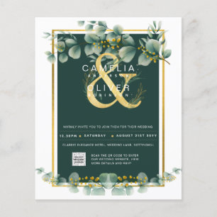 Flyer FOTOGRAFÍA DEL PRESUPUESTO Boda Invitación QR CÓDI