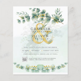 Flyer FOTOGRAFÍA DEL PRESUPUESTO Boda Invitación QR CÓDI