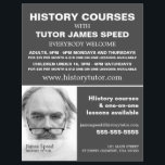 Flyer Fotografía personalizada, anuncio de curso de hist<br><div class="desc">Fotografía Personalizada,  Curso De Historia Publicitando Volantes De La Tienda De Tarjetas De Negocios.</div>