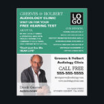 Flyer Fotografía personalizada, Audiólogo, Audiología<br><div class="desc">Fotografía Personalizada,  Audióloga,  Audiología Clínica Publicitaria Volantes De La Tienda De Tarjetas De Negocios.</div>