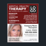 Flyer Fotografía personalizada, psicoterapeuta, terapia<br><div class="desc">Fotografía Personalizada,  Psicoterapeuta,  Volantes Publicitarios Terapéuticos Por La Tienda De Tarjetas De Negocios.</div>