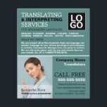 Flyer Fotografía personalizada, traductor e intérprete<br><div class="desc">Folletos De Publicidad De Fotos,  Traductores E Intérpretes Personalizados Por La Tienda De Tarjetas De Negocios.</div>