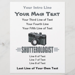 Flyer Fotógrafo divertida de fotografía SHUTTEROLOGISTA
