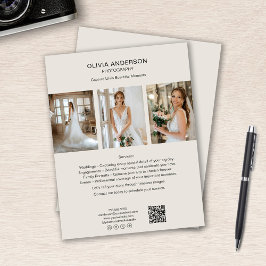 Flyer Fotógrafo Personalizado Foto QR Social Media Busin