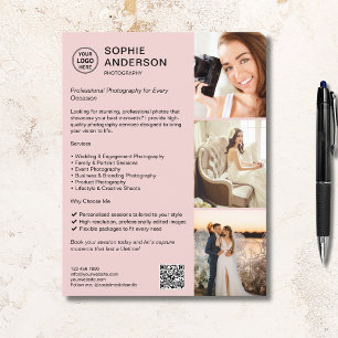 Flyer Fotógrafo Profesional Fotografía Empresarial