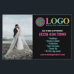 Flyer Fotos con el logotipo en rosa negro Profundidad pa<br><div class="desc">Folletos de marketing en negro, amarillo y rosa intenso para tu pequeña empresa personalizados con tu logotipo, fotos, código QR y texto personalizado. Folletos de promoción personalizados para tu pequeño negocio, tal vez fotografía, paisajes, belleza, bienestar y más. Añade fotos, dirección, medios sociales, número de teléfono y cualquier información que...</div>