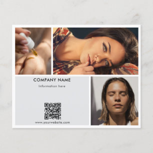 Flyer Fotos del Salón de Belleza Promocional Blanco Códi