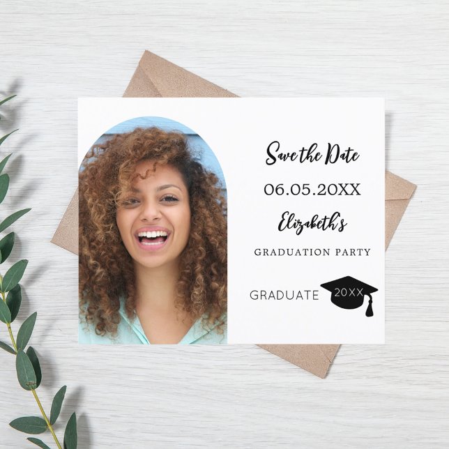 Flyer Fotos modernas de la fiesta de graduación Save the (Subido por el creador)