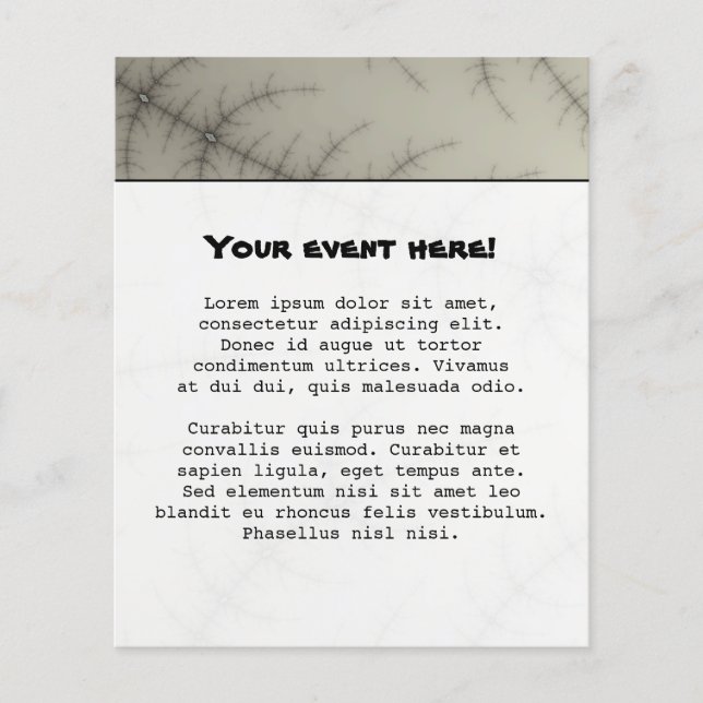 Flyer Fractal de árboles de invierno (Frente)