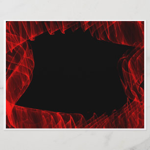 Flyer fractal de llama roja