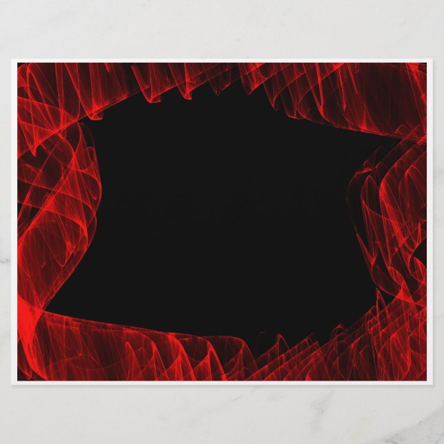 Flyer fractal de llama roja (Frente)