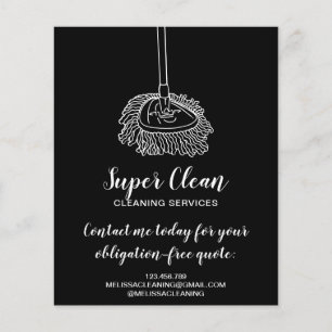 Flyer Fregona para limpieza de casas moderna profesional