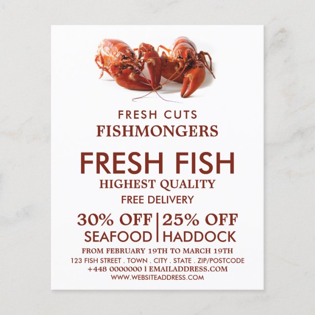 Flyer Freshwater Lobster, Fishmonger/Wife, Fish Market (Frente)