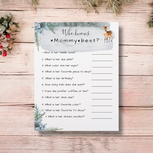 Flyer Frío fuera Animales de Invierno Baby Shower que sa (Subido por el creador)