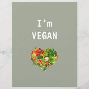 Flyer Frutas y Verduras Corazón - Vegano