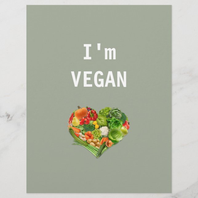 Flyer Frutas y Verduras Corazón - Vegano (Frente)