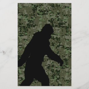 Flyer Fuera Squatchin Para en Camuflaje Digital Oliva