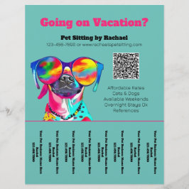 Flyer Fun Mascota Sitter Dog Walker Business Tear Sheet