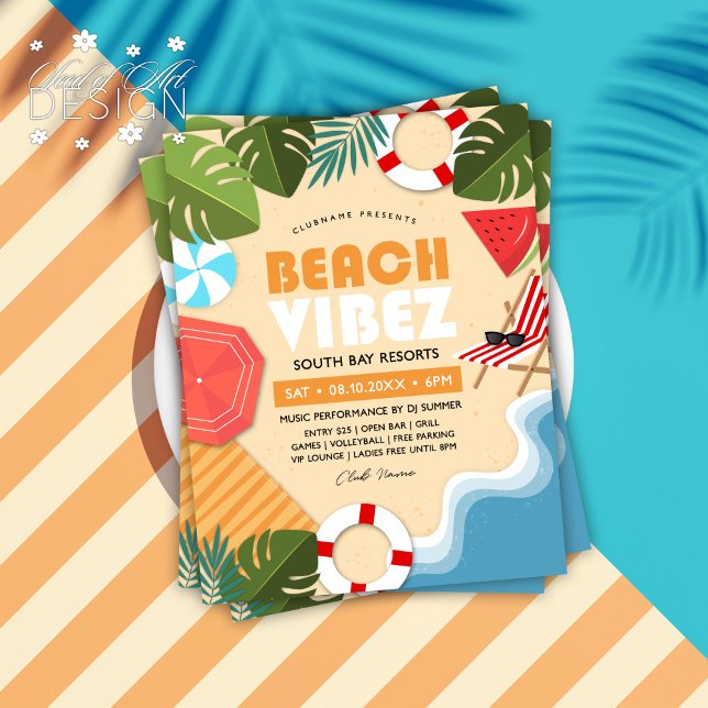 Flyer Fun Summer Beach Vibez Club Evento Fiesta (Subido por el creador)