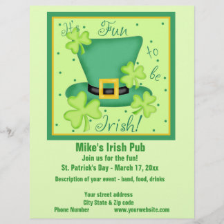 Flyer Fun to be Irish Business Promotion Custom