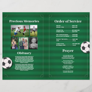 Flyer Funeral Orden de Servicio Vida Fútbol