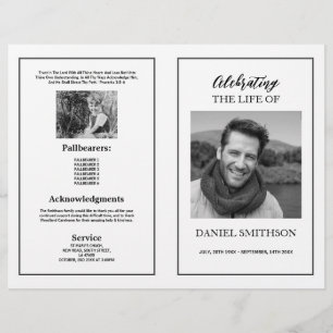 Flyer Funeral Order of Service Celebrando el Blanco Negr