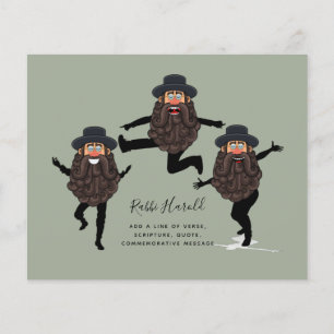 Flyer FUNNY Dancing RABBI personalizado con texto