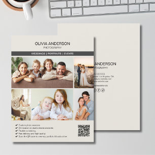 Flyer Galería de Fotos Personalizadas Negocio de Fotogra