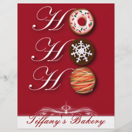 Flyer Galletas de Navidad HOHOHO Donut Doughnut panaderí